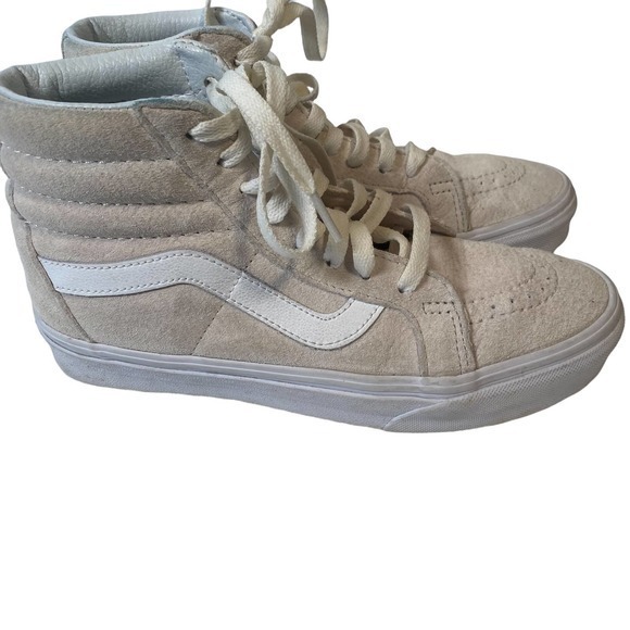 Vans Sk8-Hi (Pig Suede)‎ Marshmallow/ Tr Wht Sz Wmns 7, Mens 5.5 - Picture 2 of 5